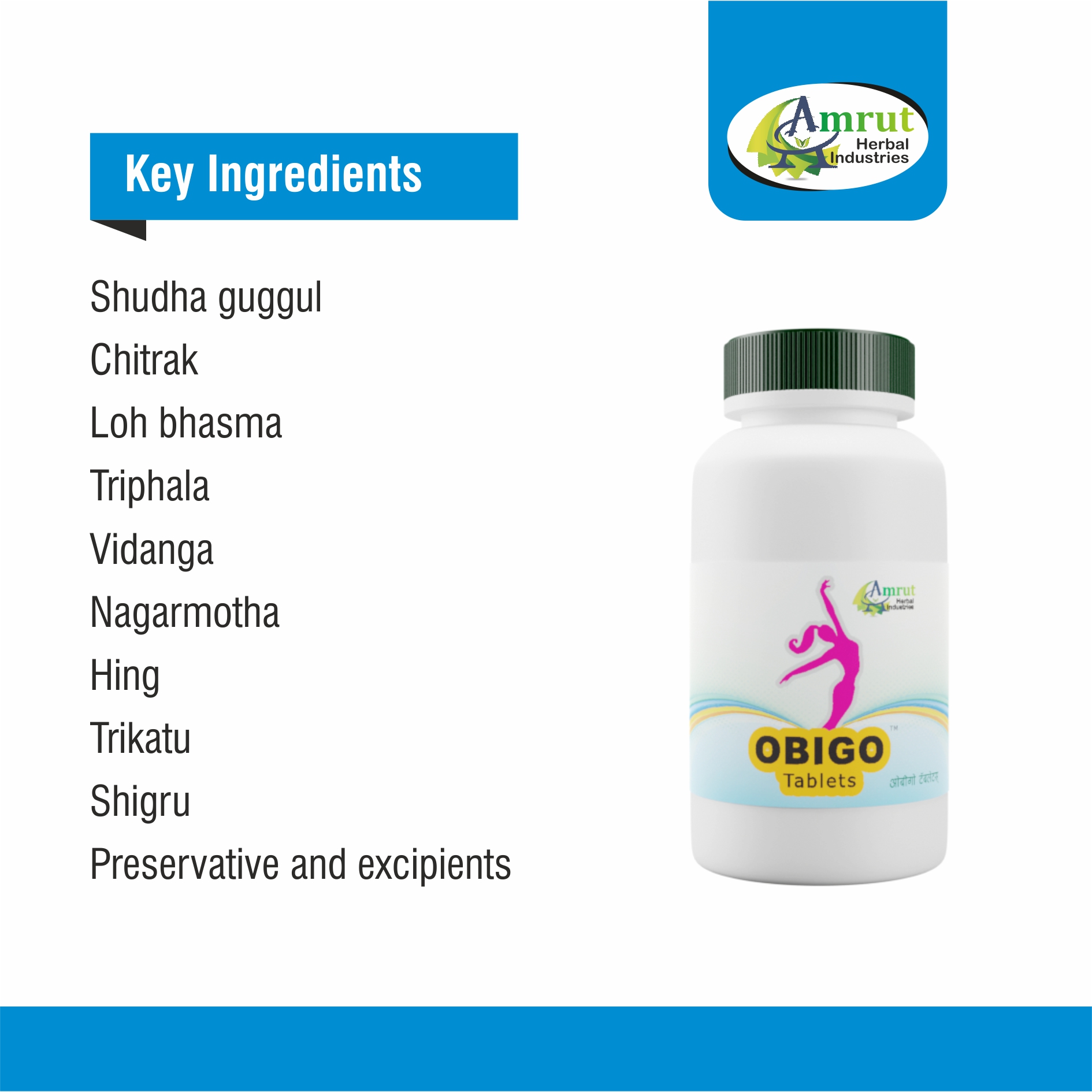 Obigo Tablet 60 Nos Amrut Herbal